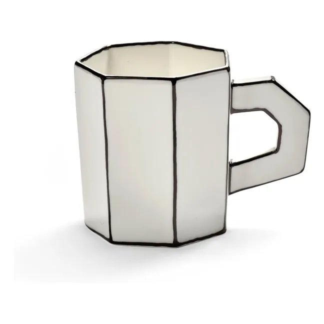 Tasse à thé Carte blanche - Set de 2 | Noir/Blanc