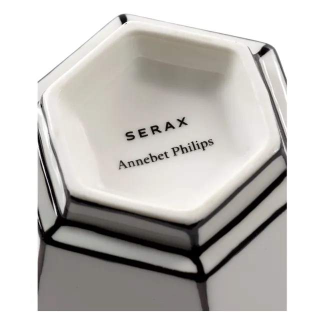 Juego de taza y plato, Annabet Philips - Juego de 2 | Noir/Blanc