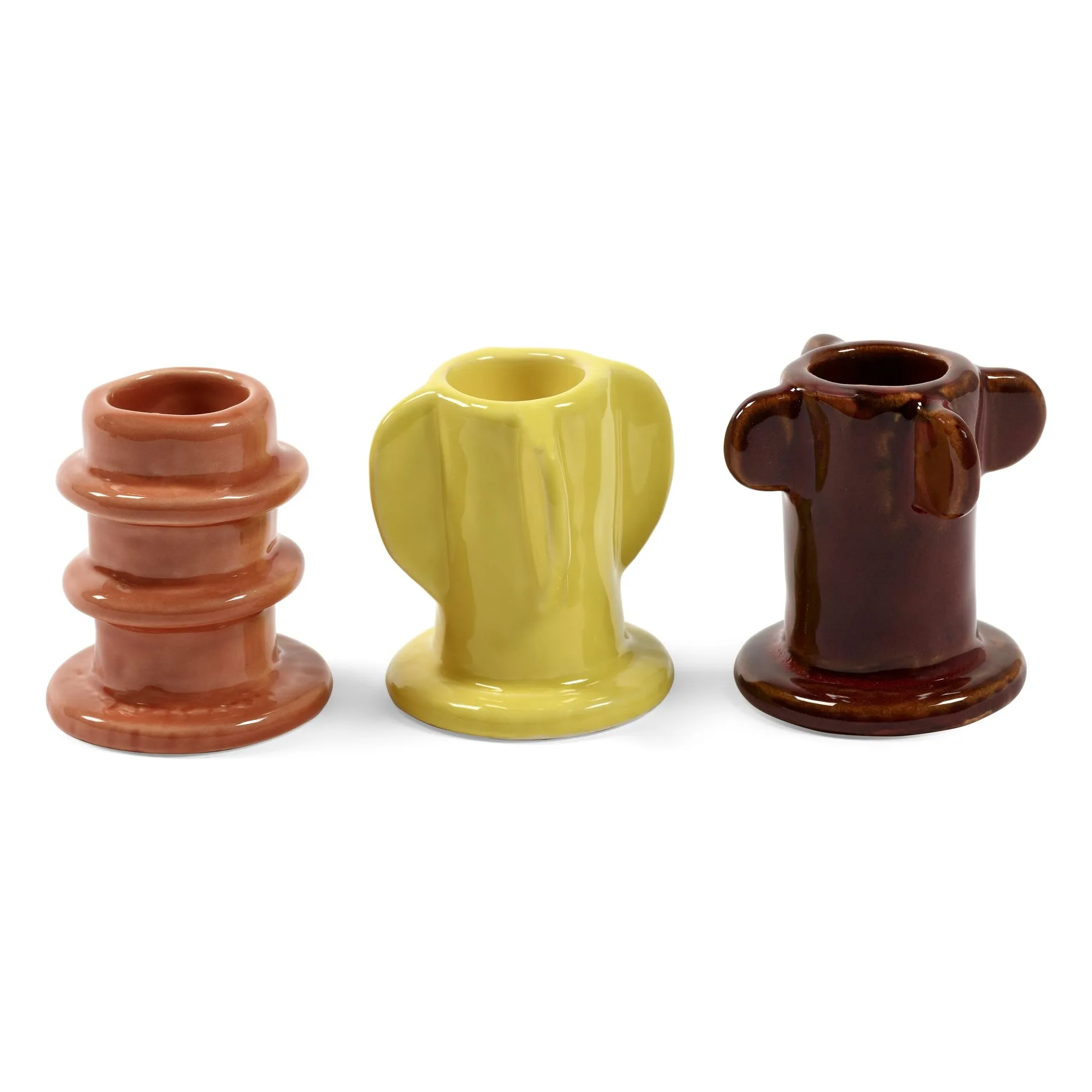 Serax Multicoloured Molly Candleholders - Set Of 3