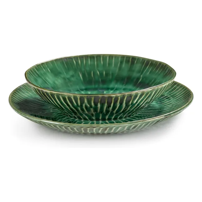 Plats Verde Lanza, Pascale Naessens - Set of 2 | Green