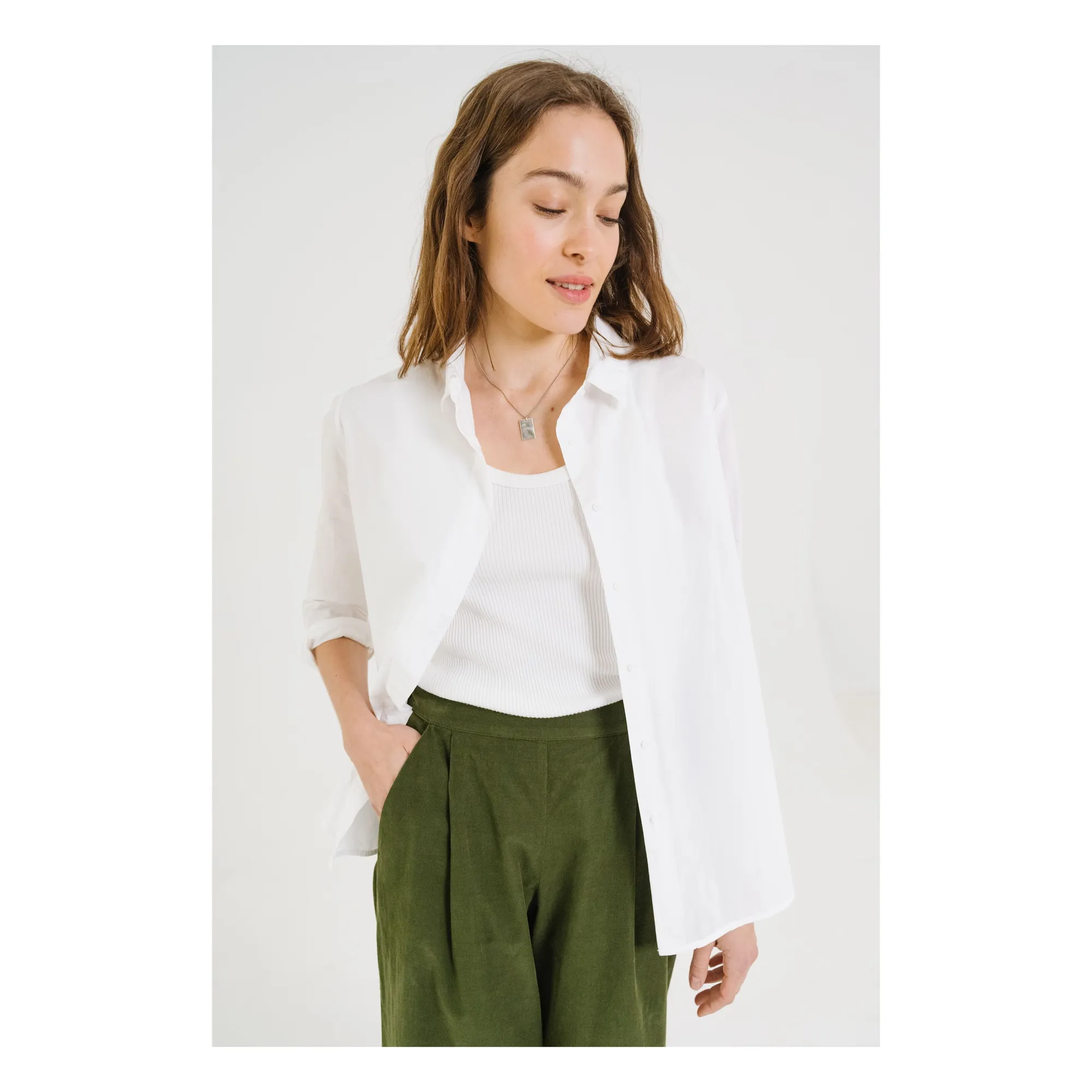 Sacrécoeur White Julie Cotton Poplin Shirt