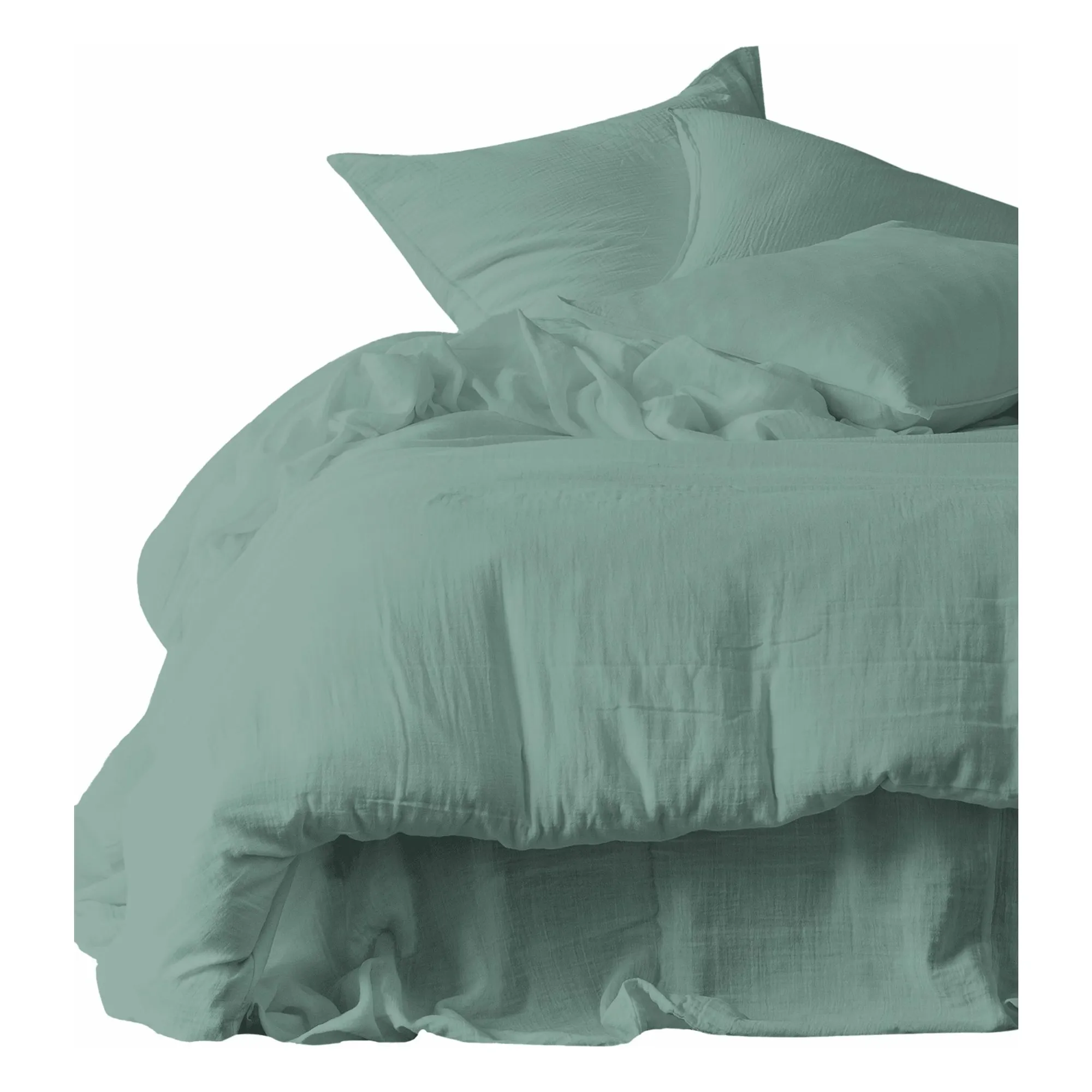 Haomy Celadon Blue Mykonos Cotton Gauze Pillowcases - Set Of 2
