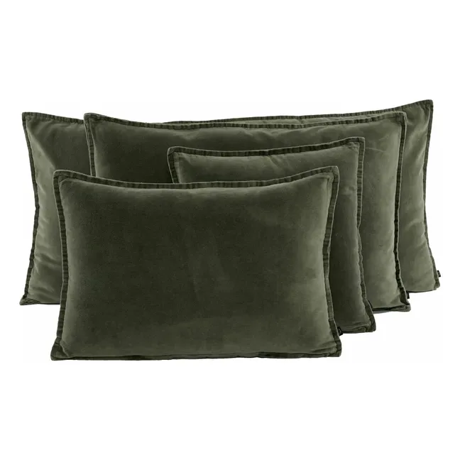 Housse de coussin en velours Manhattan  | Kaki