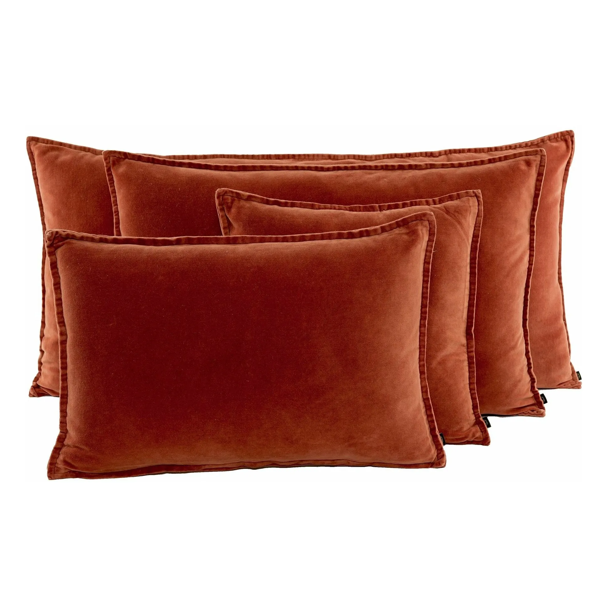 Haomy Brick Red Manhattan Velvet Cushion Cover