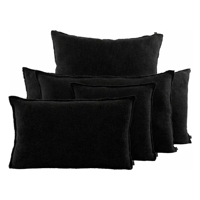 California linen cushion cover  | Black