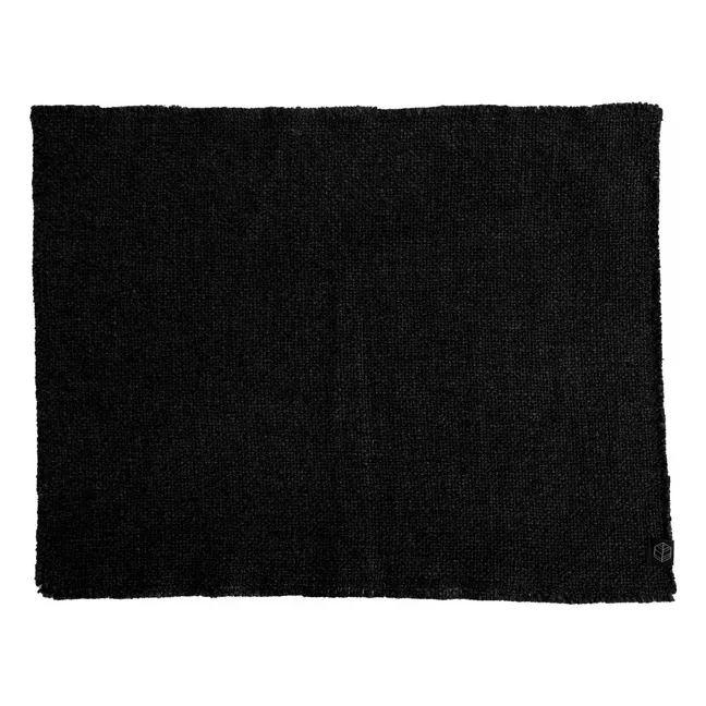 Mantel individual de lino California  | Negro