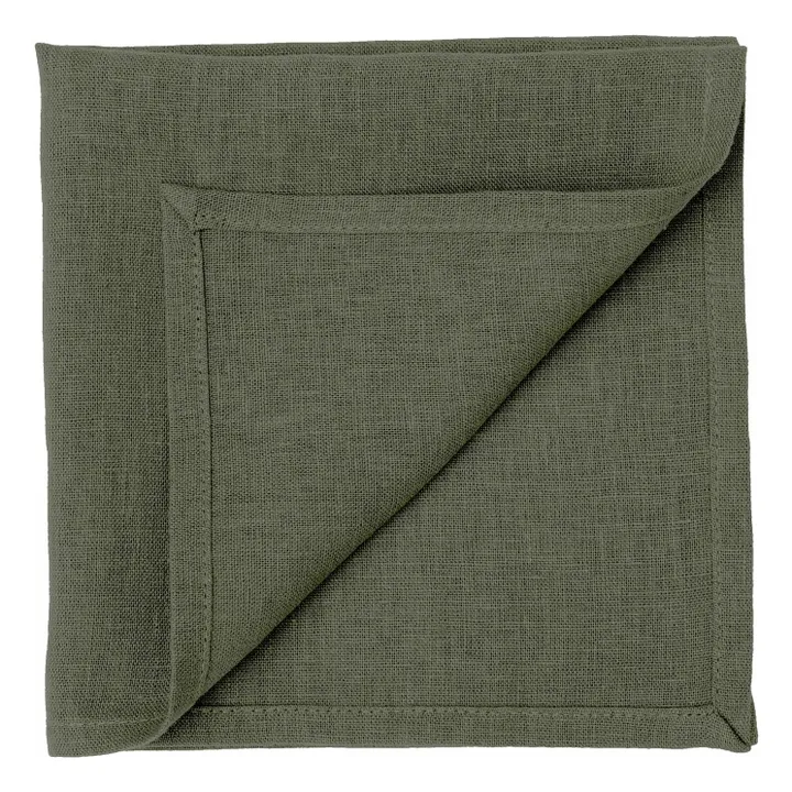 Linen napkin Pisa  | Khaki- Product image n°0