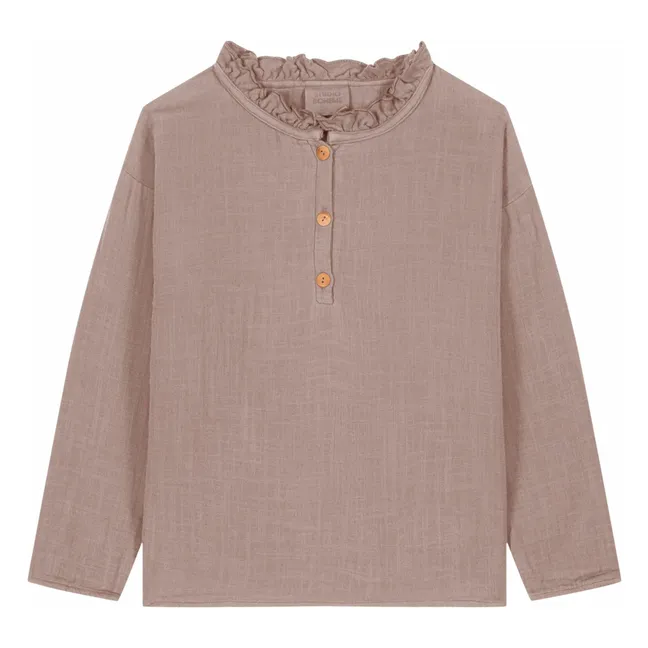 Blouse Olympe Gaze de Coton Bio | Mauve