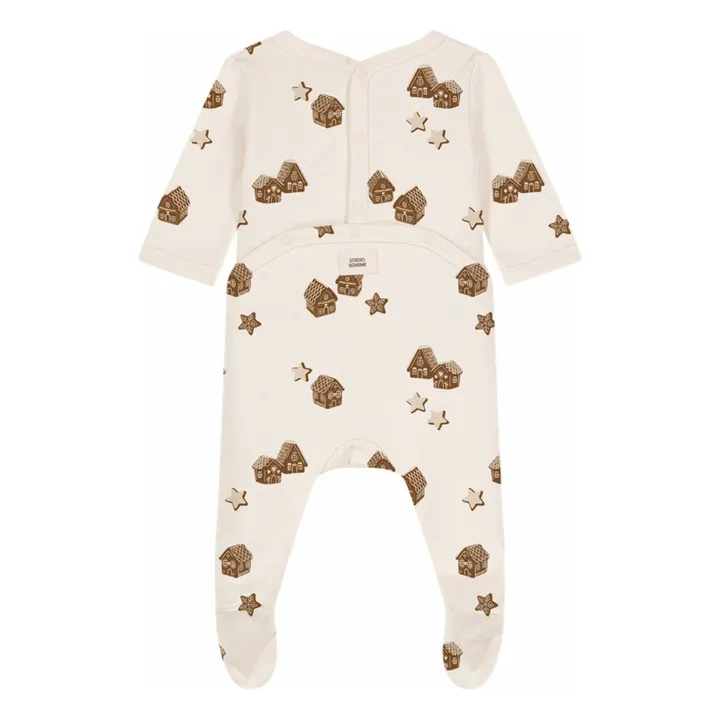 Pyjama Chubby Noël Coton Bio | Ecru- Image produit n°3