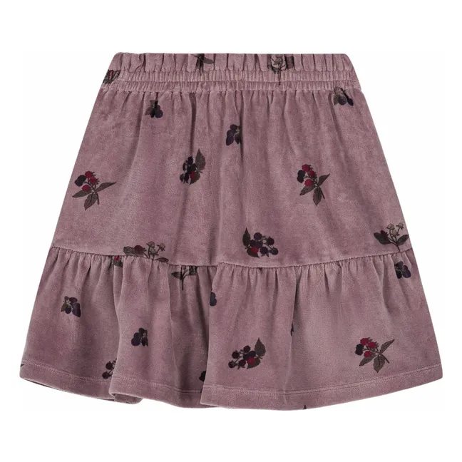 Jupe Samba Mûres Velours Coton Bio | Mauve