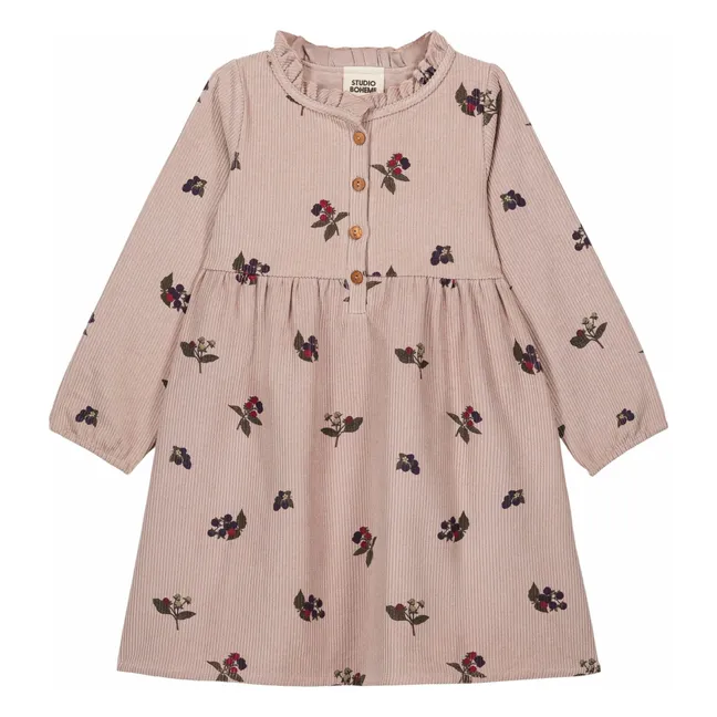 Robe Vermont Mûres Velours Côtelé Coton Bio | Mauve