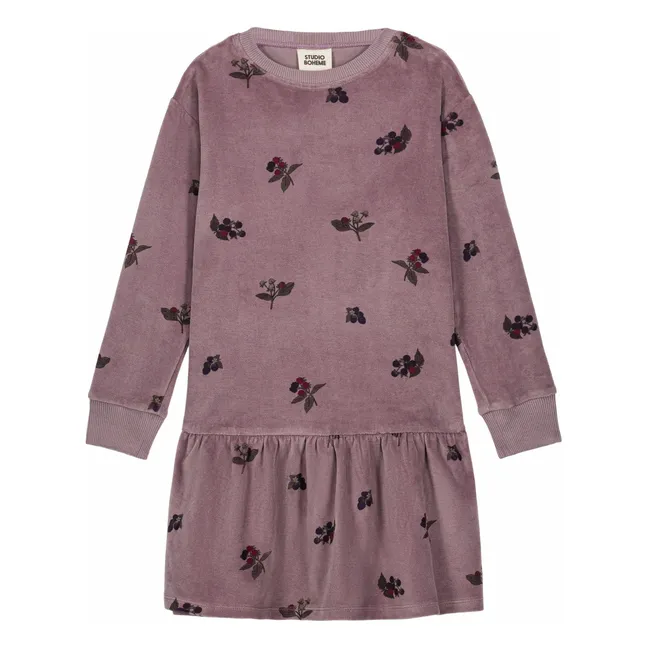 Robe Chicas Mûres Velours Coton Bio | Mauve