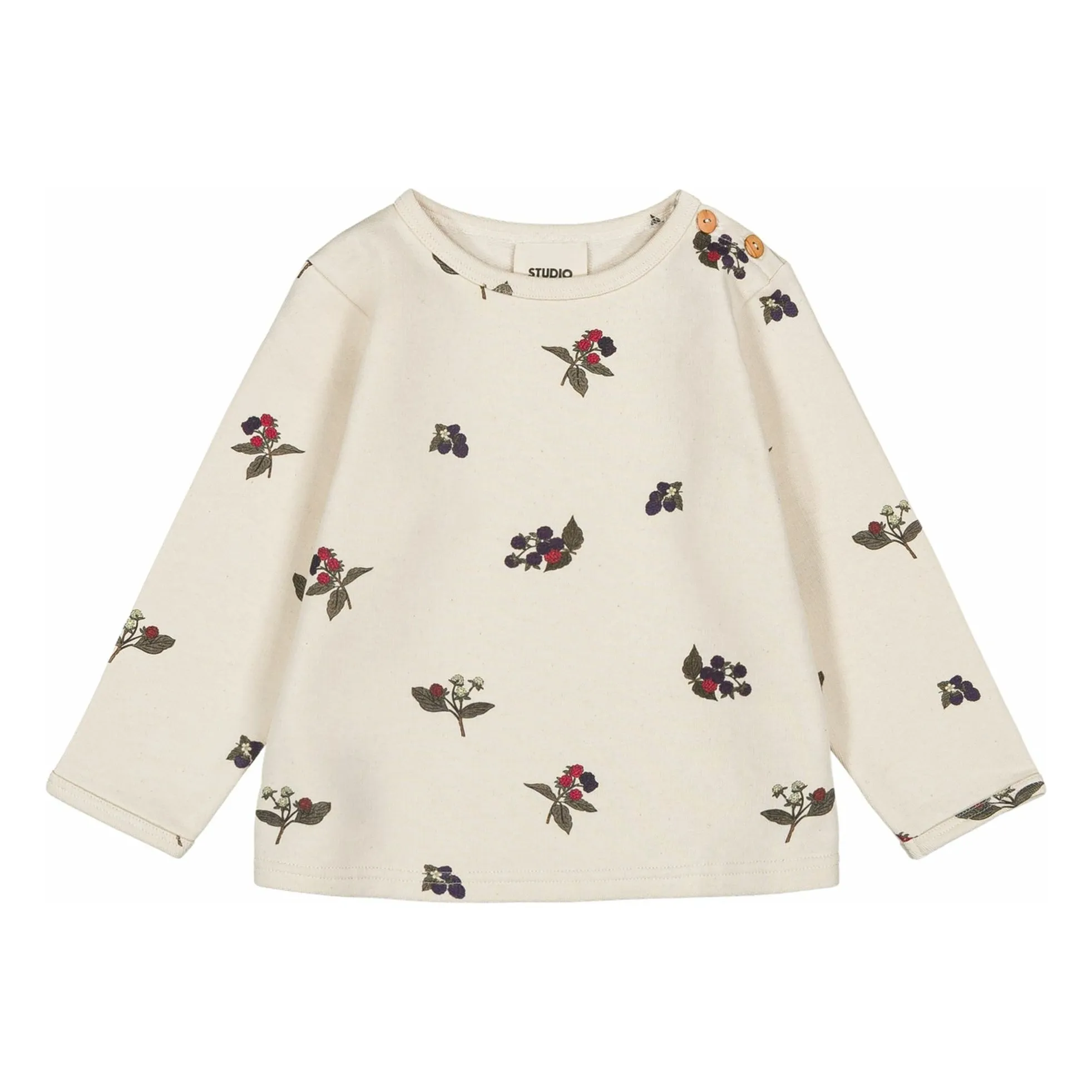 Studio Bohème Unisex Ecru Noé Mûres Organic Cotton Sweatshirt