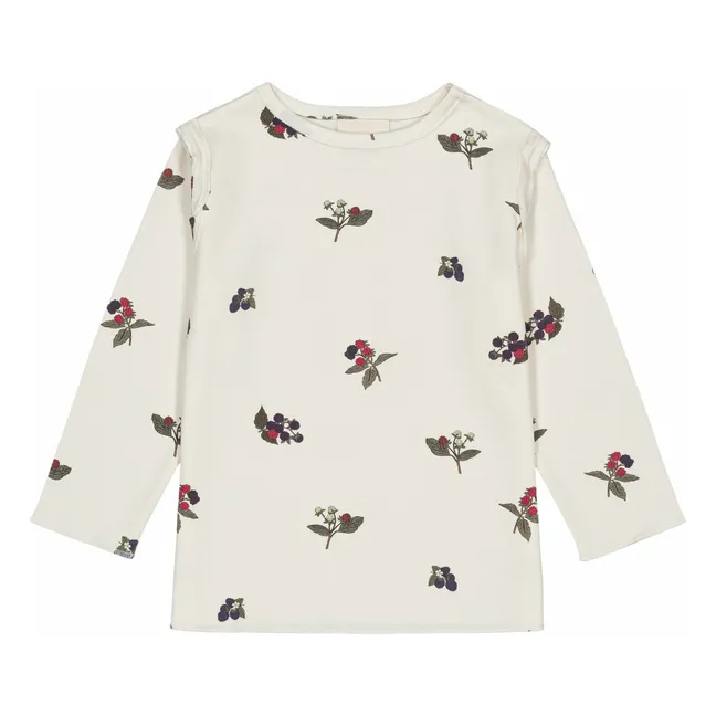 Lala Mûres Organic Cotton T-shirt | Ecru