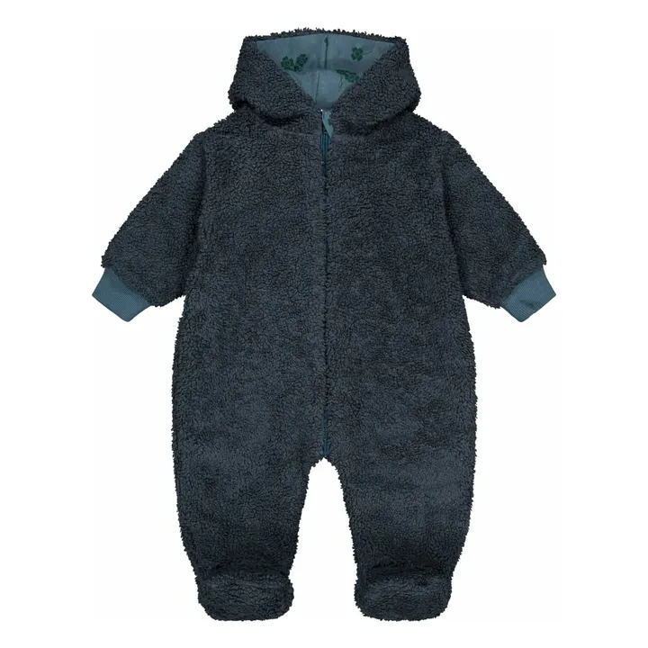 Pilote Sherpa Pacha Shamrocks Algodón Ecológico | Azul Gris- Imagen del producto n°0