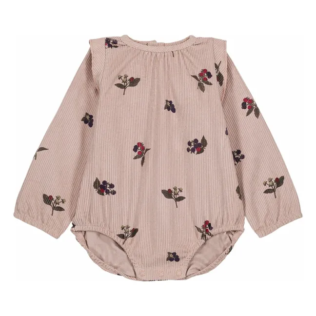 Barboteuse Esmée Velours Côtelé Coton Bio | Mauve