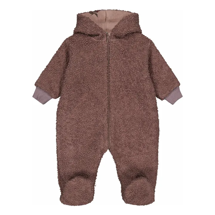 Pilote Façon Sherpa Pacha Mûres Coton Bio | Mauve- Image produit n°0