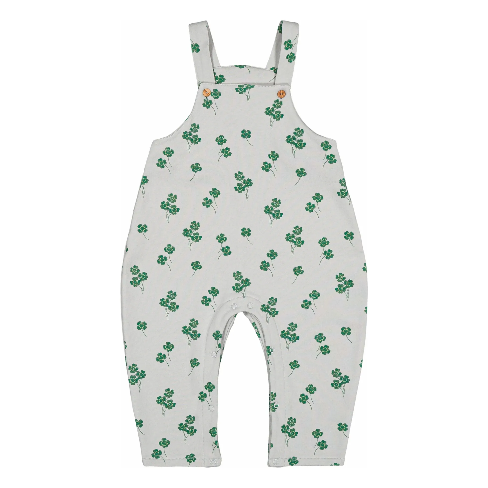 Studio Bohème Grey Homer Trèfles Organic Cotton Dungarees
