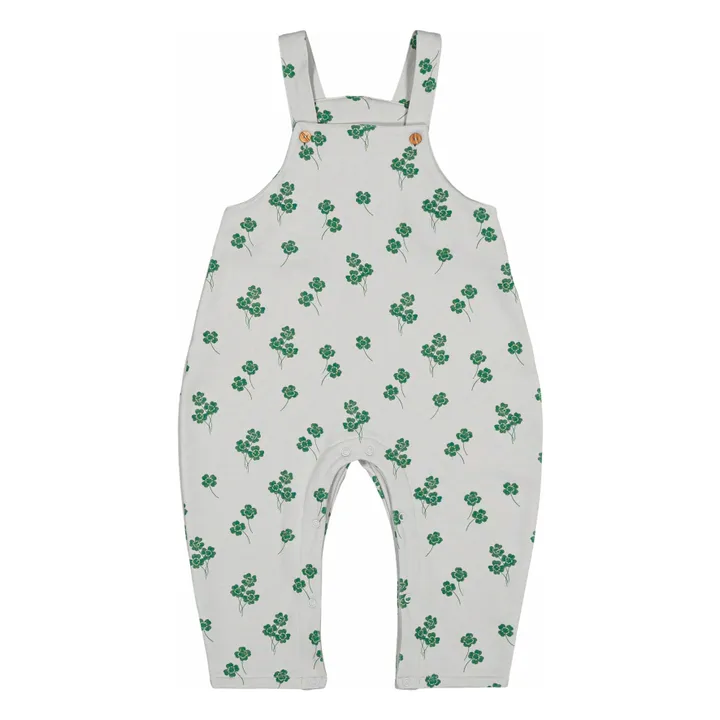 Salopette Homer Trèfles Coton Bio | Gris- Image produit n°0
