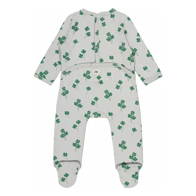 Pyjama Chubby Trèfles Coton Bio | Gris