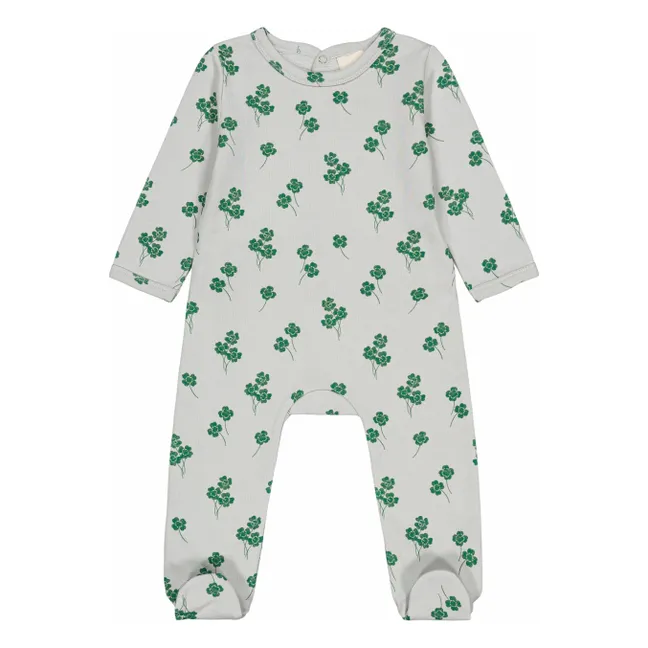 Pyjama Chubby Trèfles Coton Bio | Gris