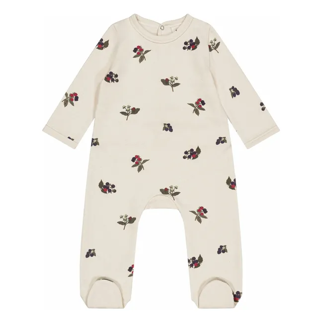 Chubby Blackberry Organic Cotton Pyjamas | Ecru
