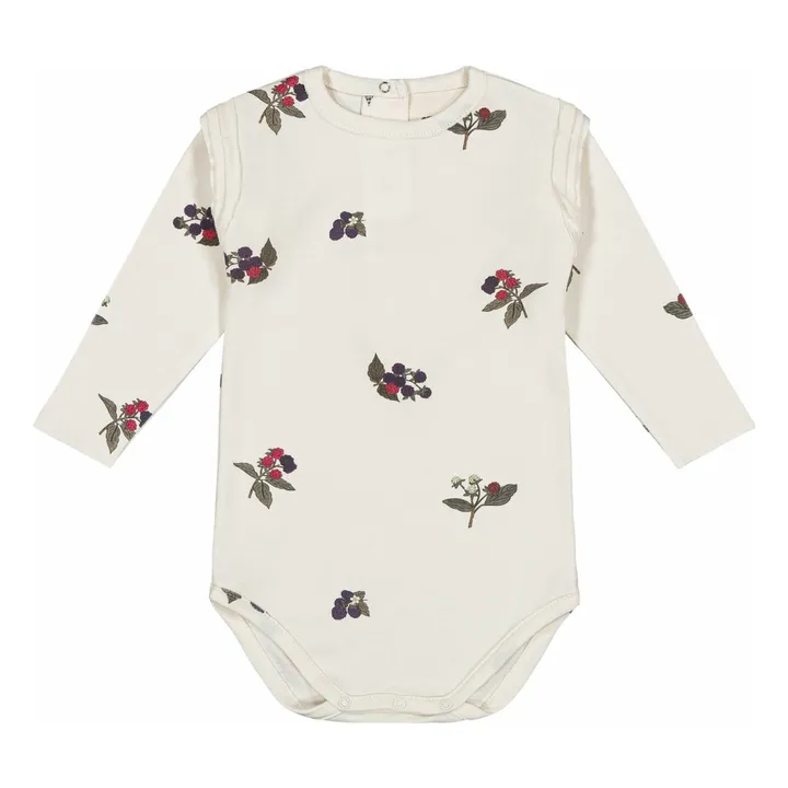 Body Lala Mûres Coton Bio | Ecru- Image produit n°0