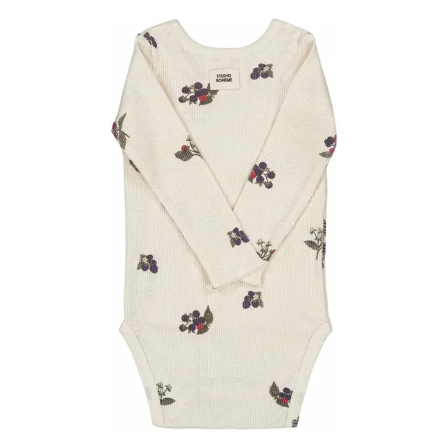 Body Côtelé Hoho Mûres Coton Bio | Ecru