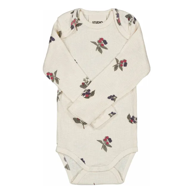 Body Côtelé Hoho Mûres Coton Bio | Ecru