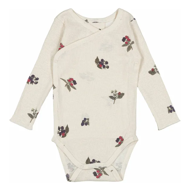 Body Côtelé Hoho Mûres Coton Bio | Ecru
