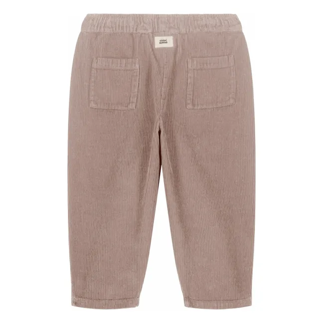 Pantalon Carrot Velours Côtelé Coton Bio | Mauve