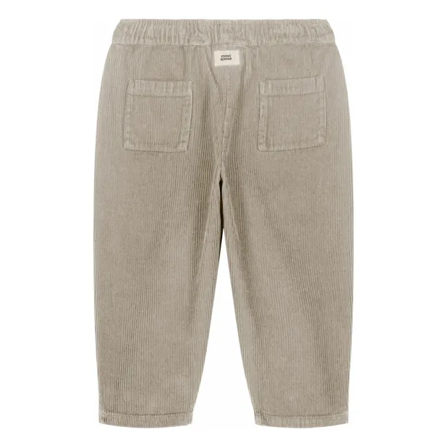 Organic Cotton Corduroy Carrot Pants | Grey