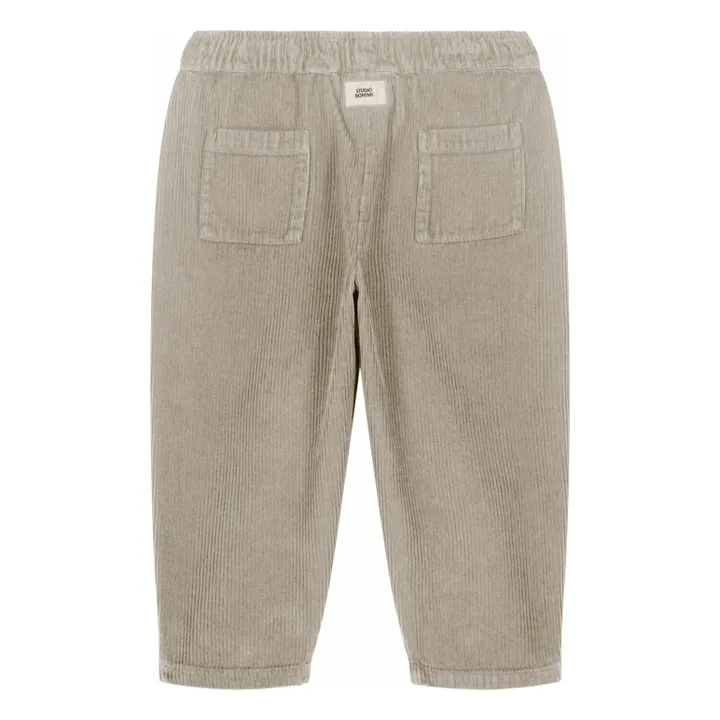 Pantalon Carrot Velours Côtelé Coton Bio | Gris- Image produit n°5