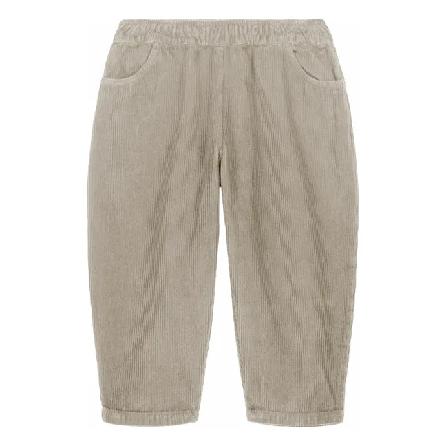 Organic Cotton Corduroy Carrot Pants | Grey