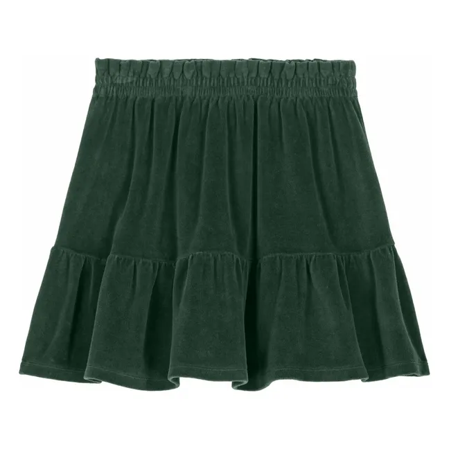 Jupe Samba Velours Coton Bio | Vert sapin