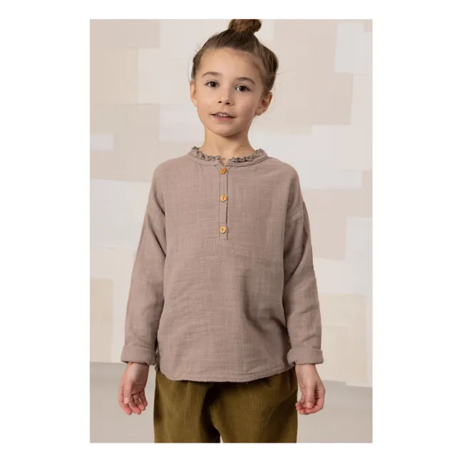Blouse Olympe Gaze de Coton Bio | Mauve