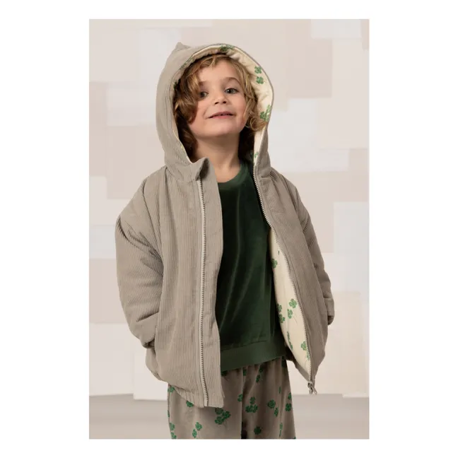 Cappotto in velluto a coste Frio Shamrock Fibre riciclate | Grigio