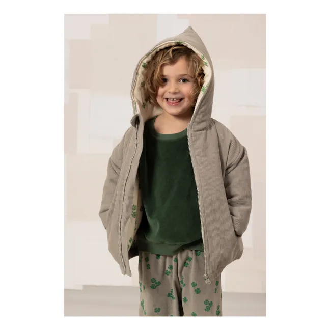 Frio Shamrock Corduroy Coat Recycled Fibers | Grey