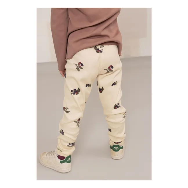 Legging Côtelé Rom-Pom Mûres Coton Bio | Ecru