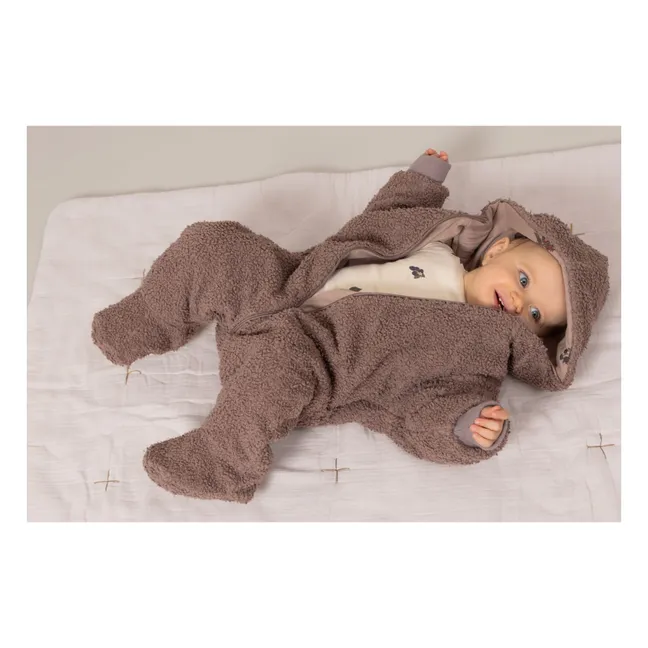 Pilote Façon Sherpa Pacha Mûres Coton Bio | Mauve