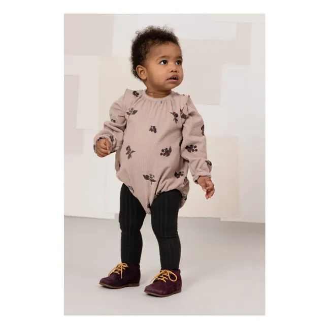 Esmée organic cotton corduroy romper | Mauve