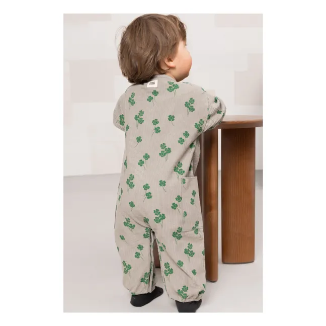 Big Papi Trèfles Corduroy Organic Cotton Jumpsuit | Grey