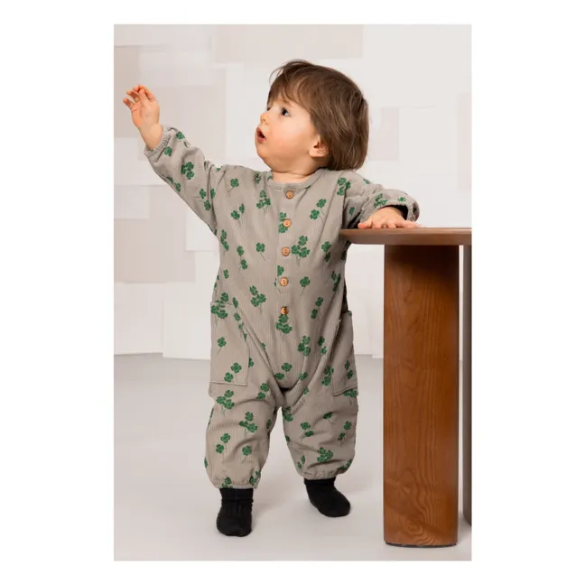 Big Papi Trèfles Corduroy Organic Cotton Jumpsuit | Grey