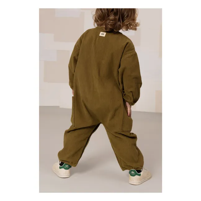 Big Papi Corduroy Organic Cotton Jumpsuit | Khaki