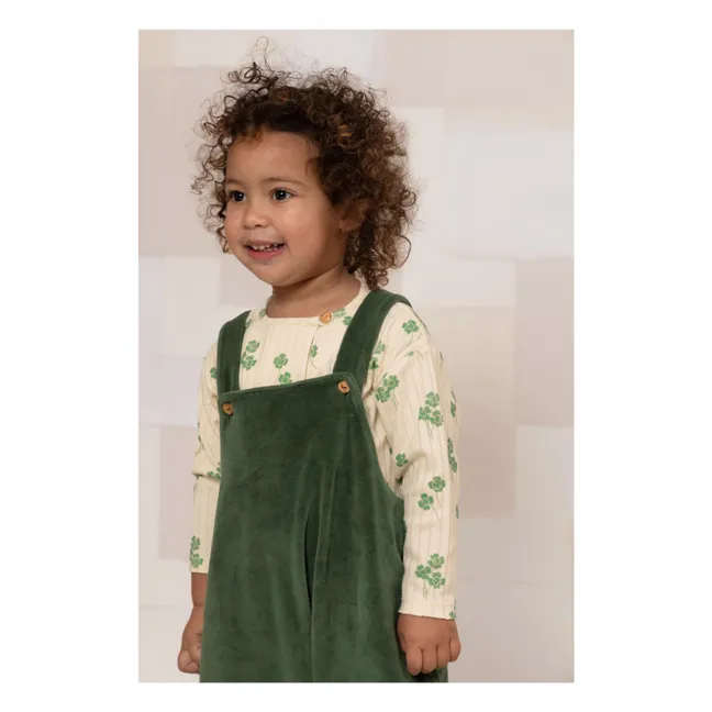 Salopette Homer Velours Coton Bio | Vert sapin