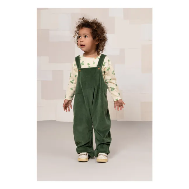 Salopette Homer Velours Coton Bio | Vert sapin