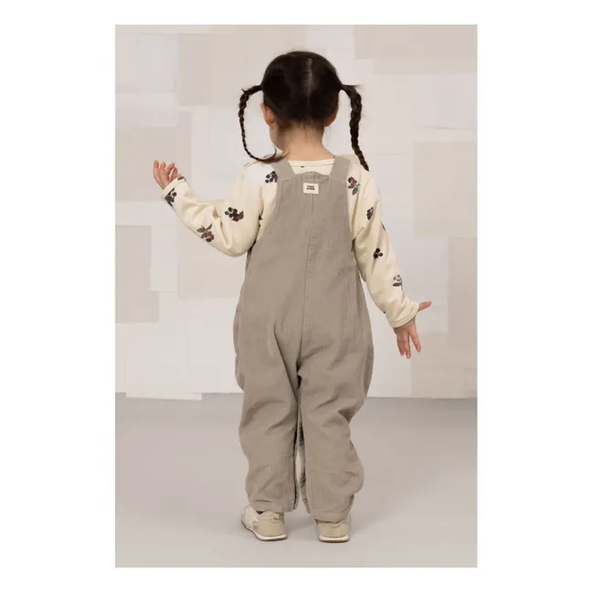 Salopette Homer Velours Côtelé Coton Bio | Gris