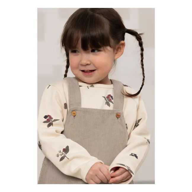 Homer Organic Cotton Corduroy Dungarees | Grey