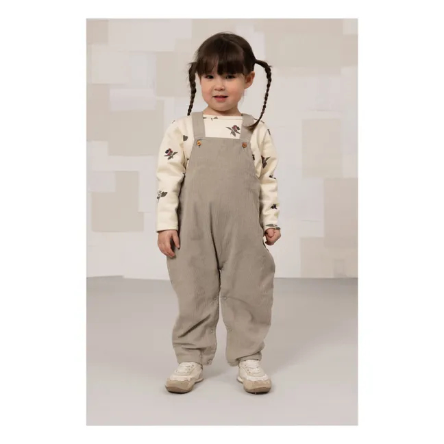 Salopette Homer Velours Côtelé Coton Bio | Gris