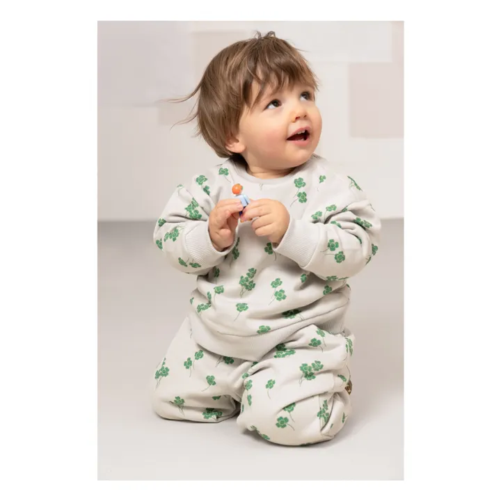 Jogger Carrot Trèfles Coton Bio | Gris- Image produit n°2